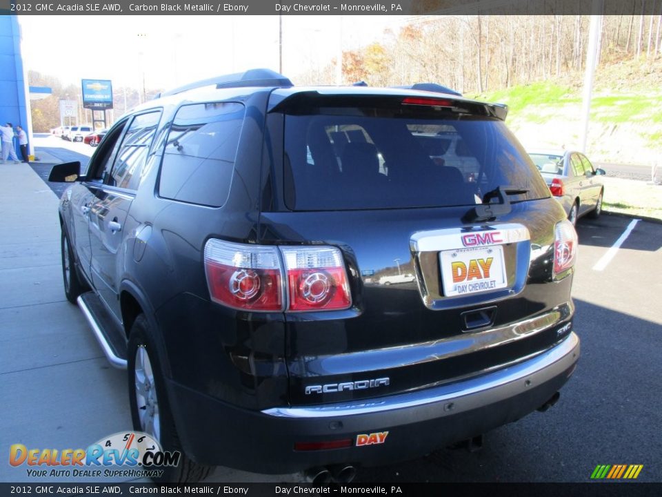 2012 GMC Acadia SLE AWD Carbon Black Metallic / Ebony Photo #8