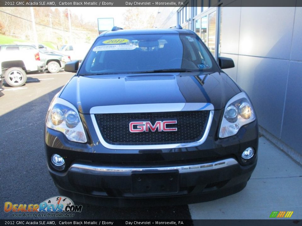 2012 GMC Acadia SLE AWD Carbon Black Metallic / Ebony Photo #12