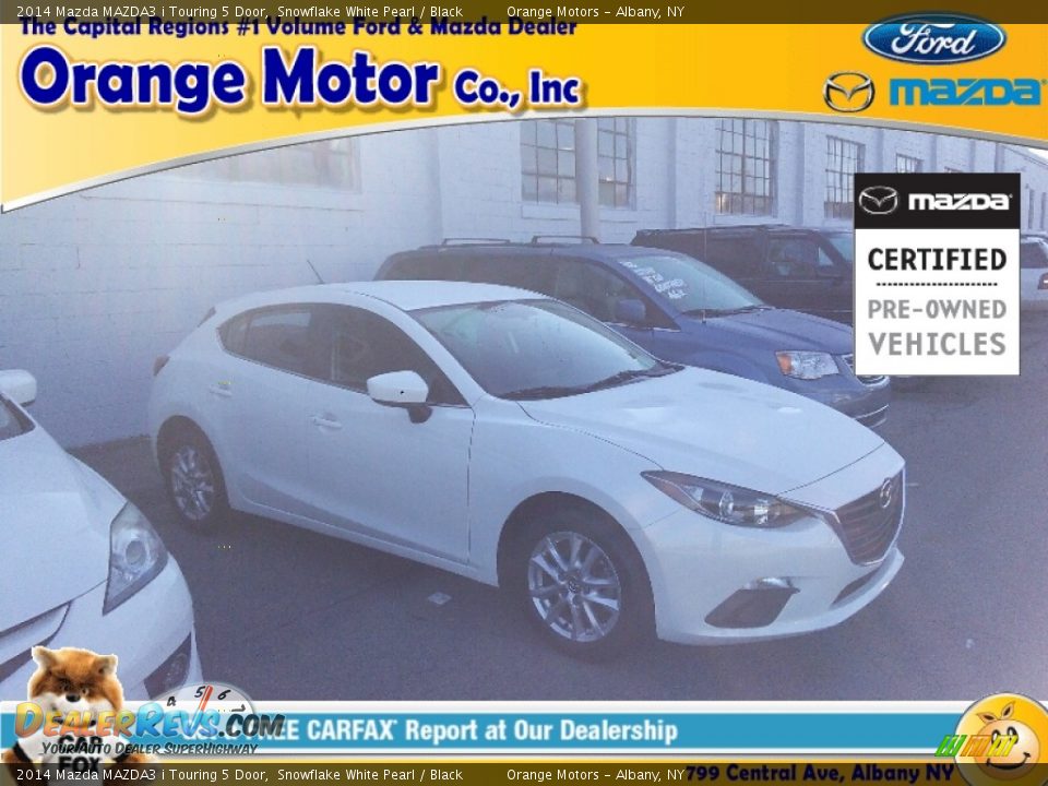 2014 Mazda MAZDA3 i Touring 5 Door Snowflake White Pearl / Black Photo #1