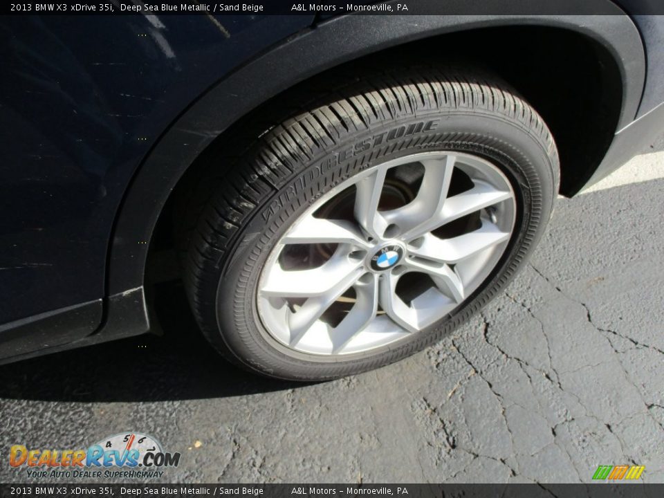 2013 BMW X3 xDrive 35i Deep Sea Blue Metallic / Sand Beige Photo #3