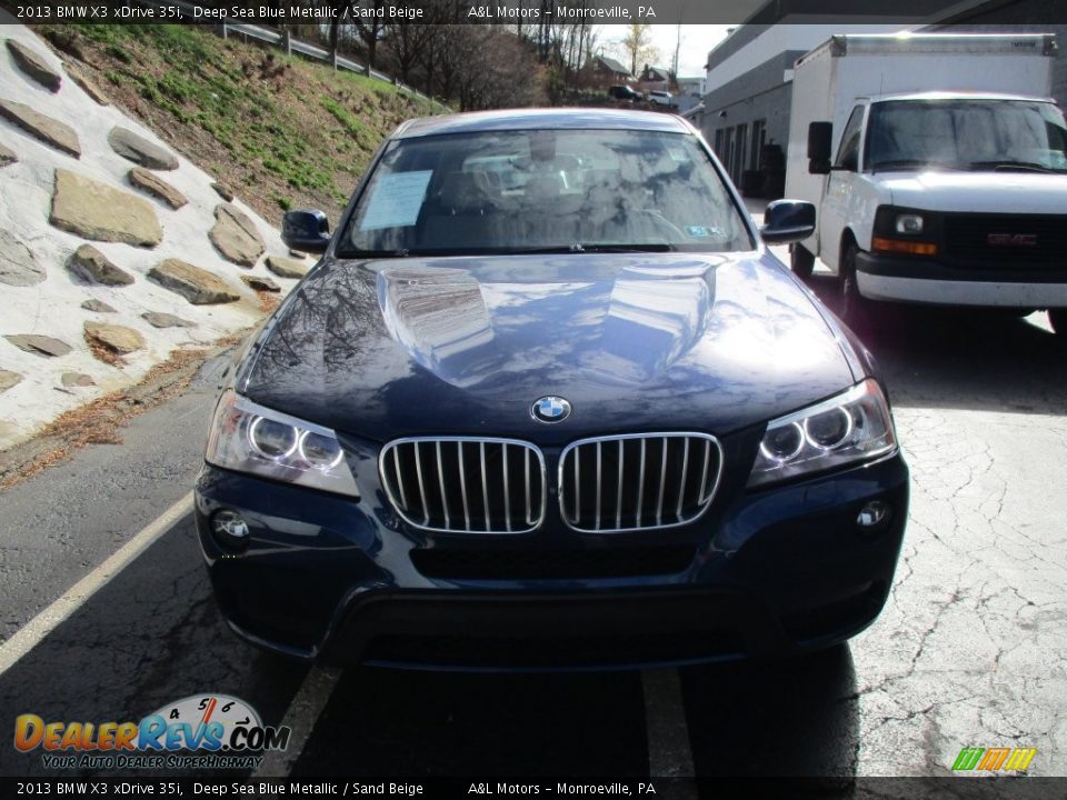 2013 BMW X3 xDrive 35i Deep Sea Blue Metallic / Sand Beige Photo #8