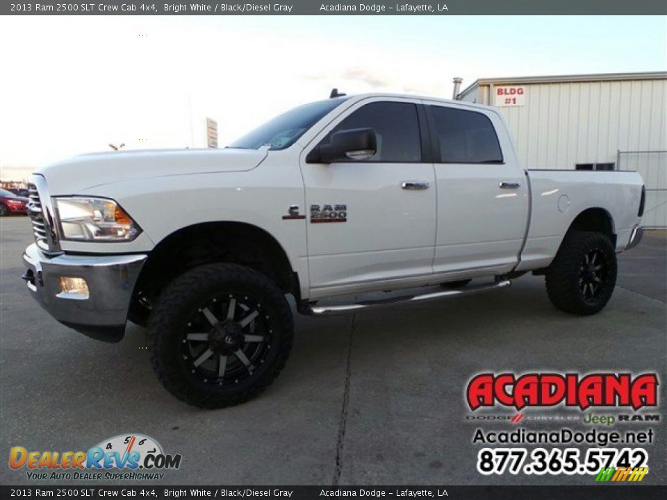 2013 Ram 2500 SLT Crew Cab 4x4 Bright White / Black/Diesel Gray Photo #1