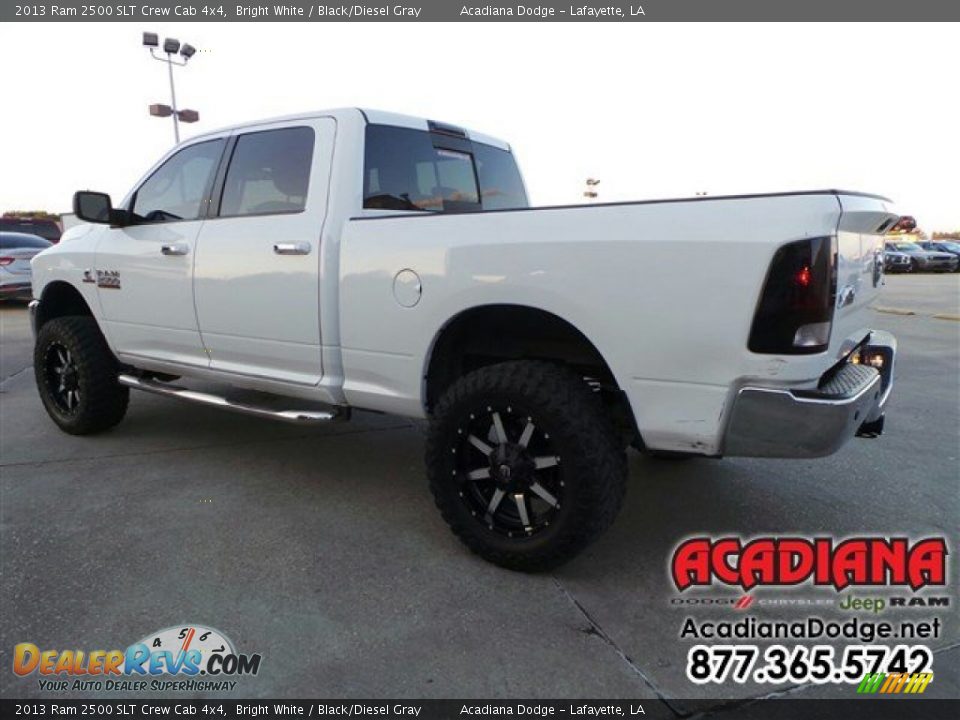 2013 Ram 2500 SLT Crew Cab 4x4 Bright White / Black/Diesel Gray Photo #4