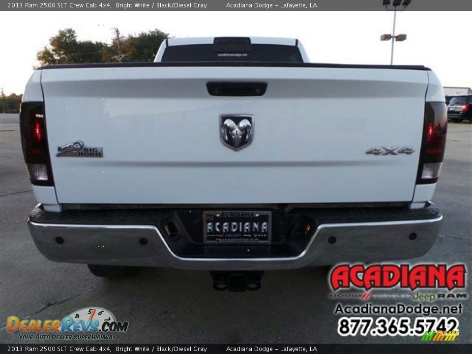 2013 Ram 2500 SLT Crew Cab 4x4 Bright White / Black/Diesel Gray Photo #5