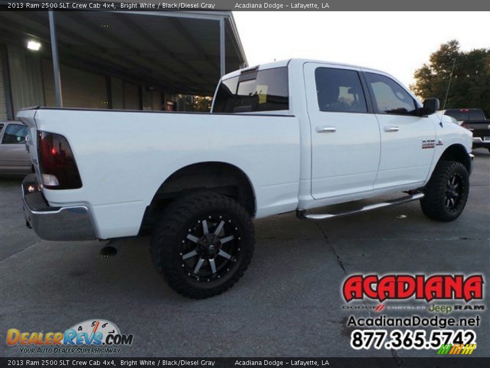 2013 Ram 2500 SLT Crew Cab 4x4 Bright White / Black/Diesel Gray Photo #6