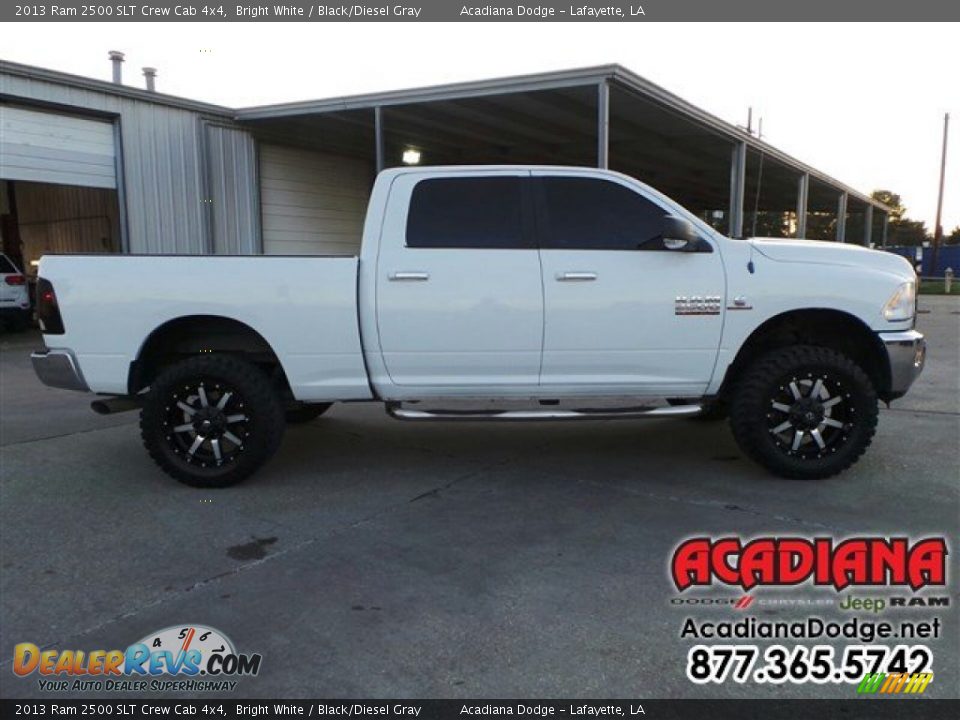 2013 Ram 2500 SLT Crew Cab 4x4 Bright White / Black/Diesel Gray Photo #7