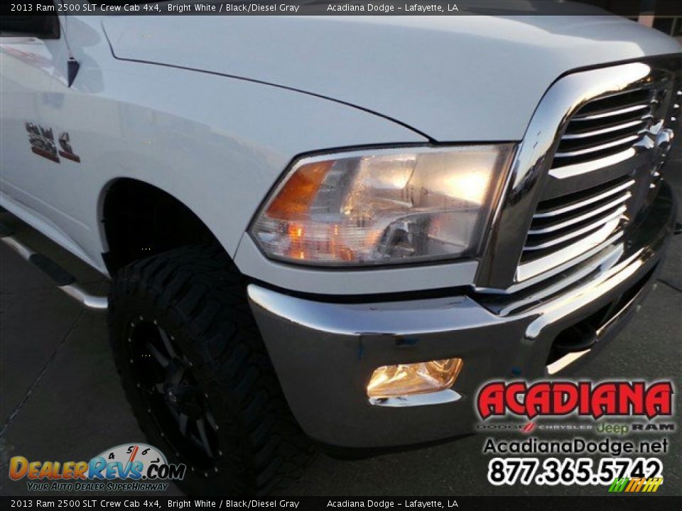 2013 Ram 2500 SLT Crew Cab 4x4 Bright White / Black/Diesel Gray Photo #9