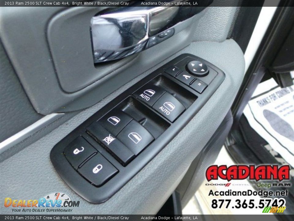 2013 Ram 2500 SLT Crew Cab 4x4 Bright White / Black/Diesel Gray Photo #15