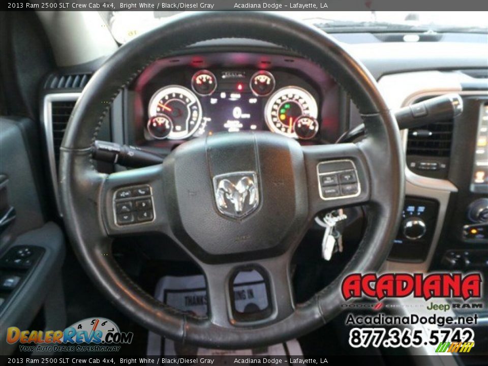 2013 Ram 2500 SLT Crew Cab 4x4 Bright White / Black/Diesel Gray Photo #17