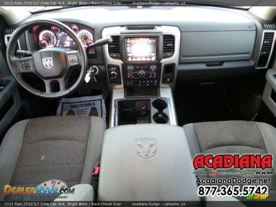 2013 Ram 2500 SLT Crew Cab 4x4 Bright White / Black/Diesel Gray Photo #20