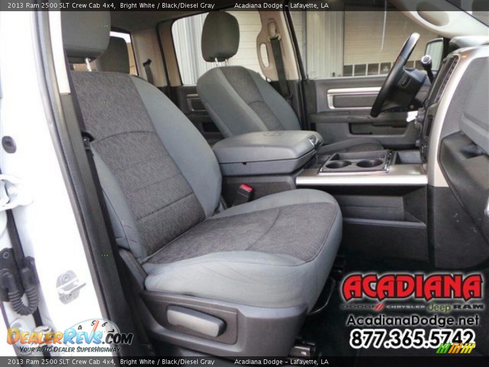 2013 Ram 2500 SLT Crew Cab 4x4 Bright White / Black/Diesel Gray Photo #21