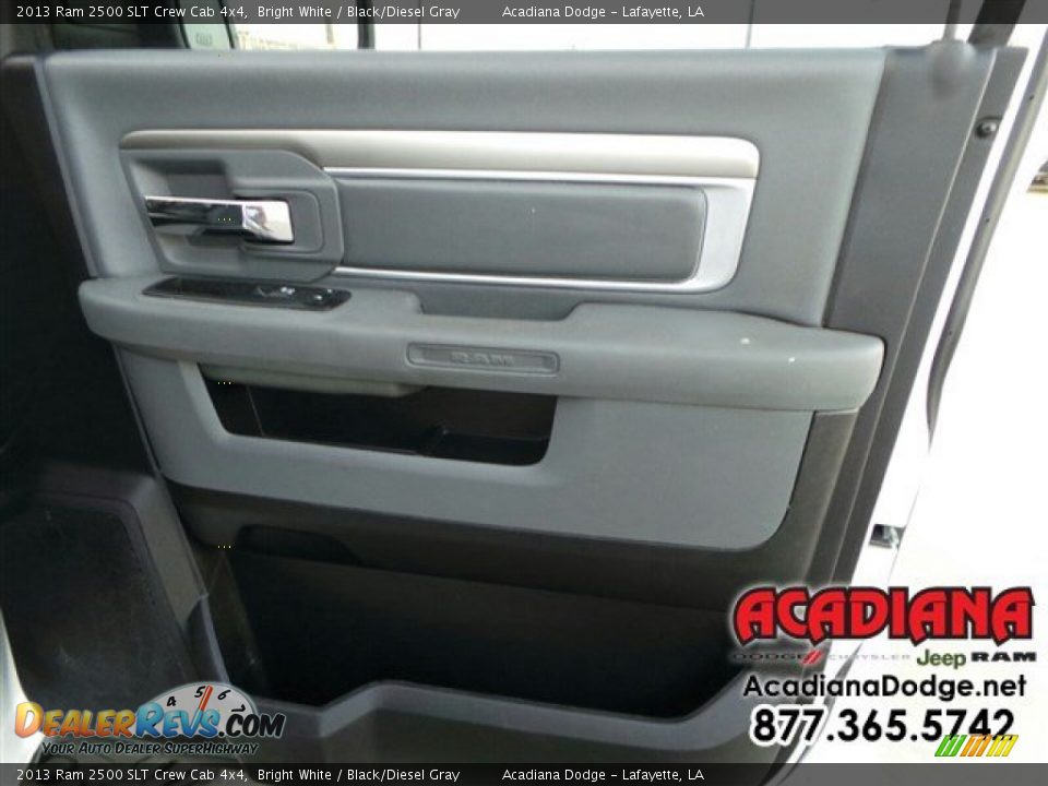 2013 Ram 2500 SLT Crew Cab 4x4 Bright White / Black/Diesel Gray Photo #22