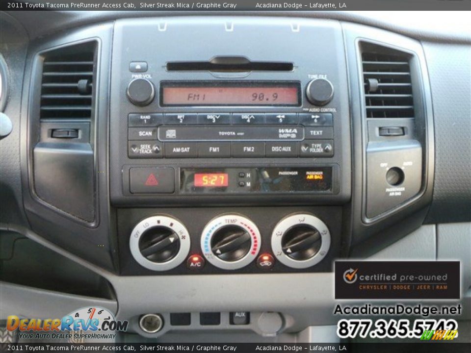 2011 Toyota Tacoma PreRunner Access Cab Silver Streak Mica / Graphite Gray Photo #20