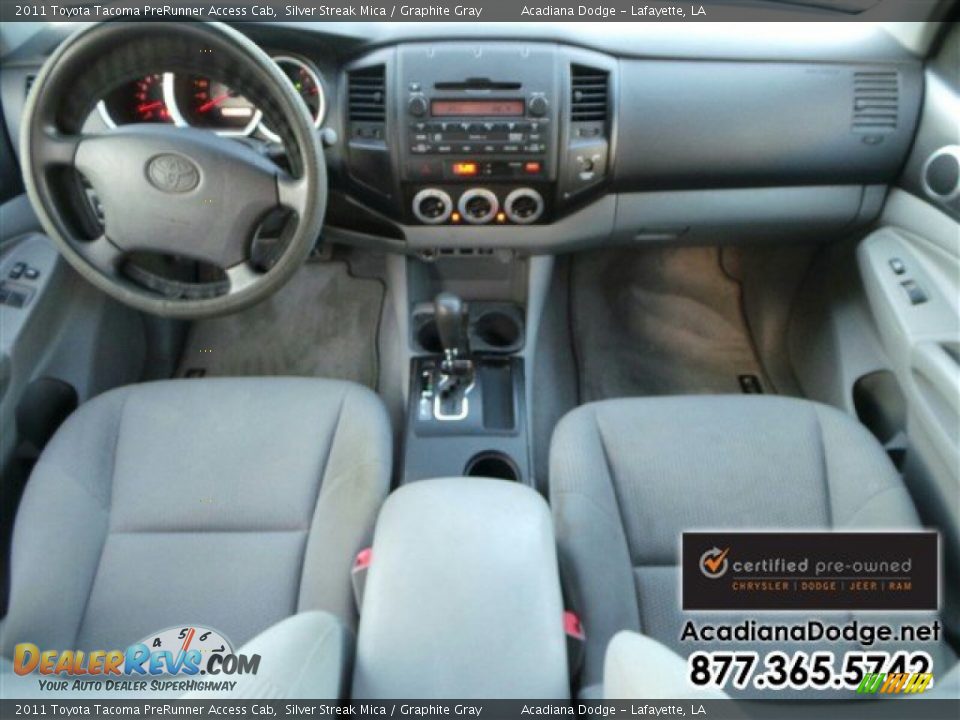 2011 Toyota Tacoma PreRunner Access Cab Silver Streak Mica / Graphite Gray Photo #22