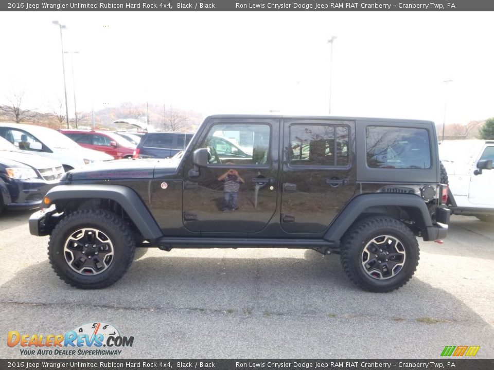 Black 2016 Jeep Wrangler Unlimited Rubicon Hard Rock 4x4 Photo #3