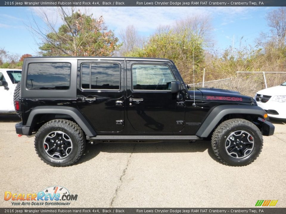 Black 2016 Jeep Wrangler Unlimited Rubicon Hard Rock 4x4 Photo #10