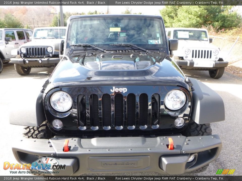 2016 Jeep Wrangler Unlimited Rubicon Hard Rock 4x4 Black / Black Photo #14