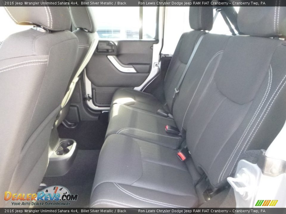 Rear Seat of 2016 Jeep Wrangler Unlimited Sahara 4x4 Photo #4