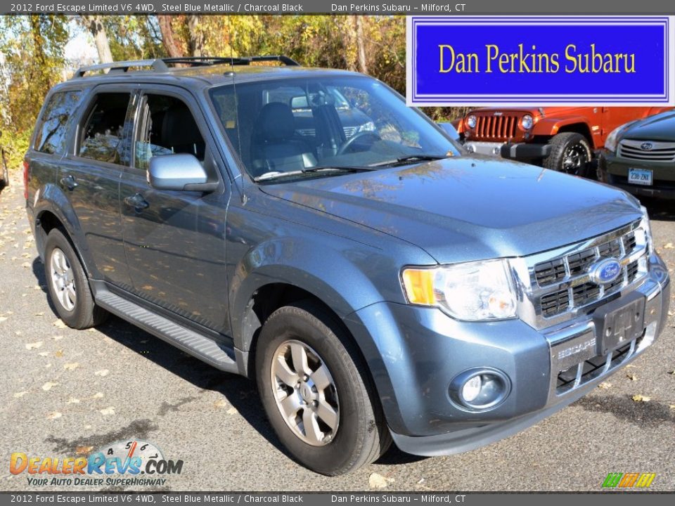 2012 Ford Escape Limited V6 4WD Steel Blue Metallic / Charcoal Black Photo #1
