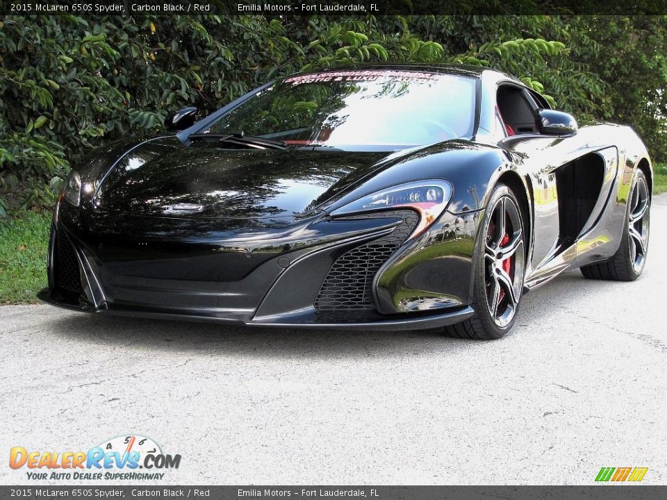 2015 McLaren 650S Spyder Carbon Black / Red Photo #9