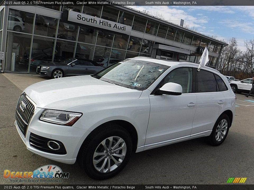 2015 Audi Q5 2.0 TFSI Premium Plus quattro Glacier White Metallic / Pistachio Beige Photo #1
