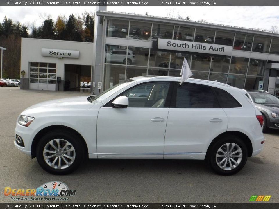 2015 Audi Q5 2.0 TFSI Premium Plus quattro Glacier White Metallic / Pistachio Beige Photo #2