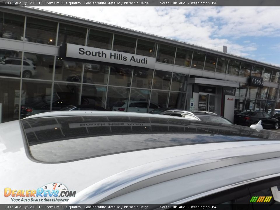 2015 Audi Q5 2.0 TFSI Premium Plus quattro Glacier White Metallic / Pistachio Beige Photo #3