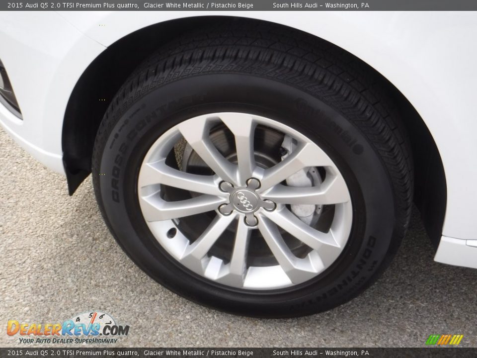 2015 Audi Q5 2.0 TFSI Premium Plus quattro Glacier White Metallic / Pistachio Beige Photo #6
