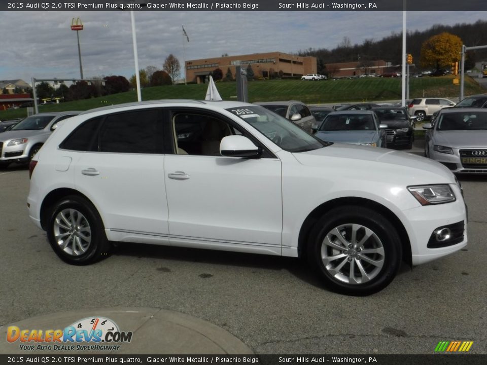 2015 Audi Q5 2.0 TFSI Premium Plus quattro Glacier White Metallic / Pistachio Beige Photo #10