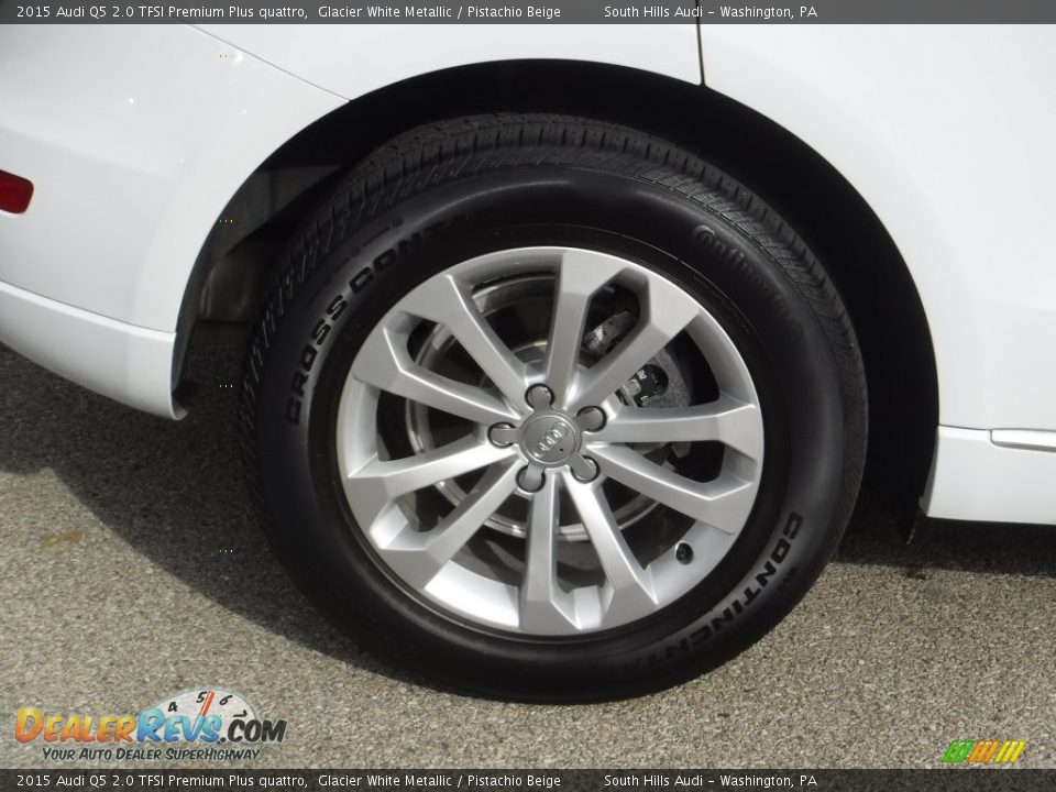 2015 Audi Q5 2.0 TFSI Premium Plus quattro Glacier White Metallic / Pistachio Beige Photo #12