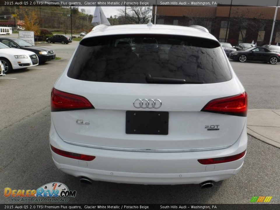 2015 Audi Q5 2.0 TFSI Premium Plus quattro Glacier White Metallic / Pistachio Beige Photo #14