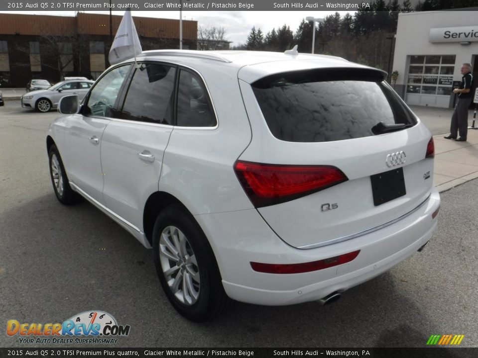 2015 Audi Q5 2.0 TFSI Premium Plus quattro Glacier White Metallic / Pistachio Beige Photo #15