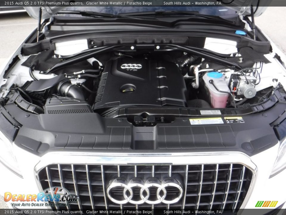 2015 Audi Q5 2.0 TFSI Premium Plus quattro Glacier White Metallic / Pistachio Beige Photo #17