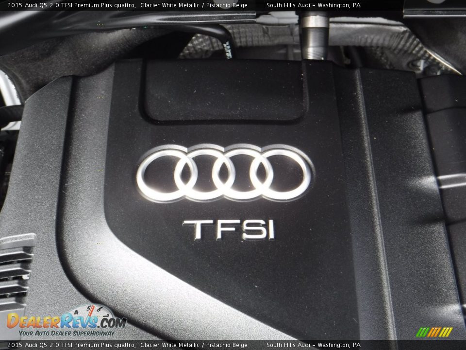 2015 Audi Q5 2.0 TFSI Premium Plus quattro Glacier White Metallic / Pistachio Beige Photo #18