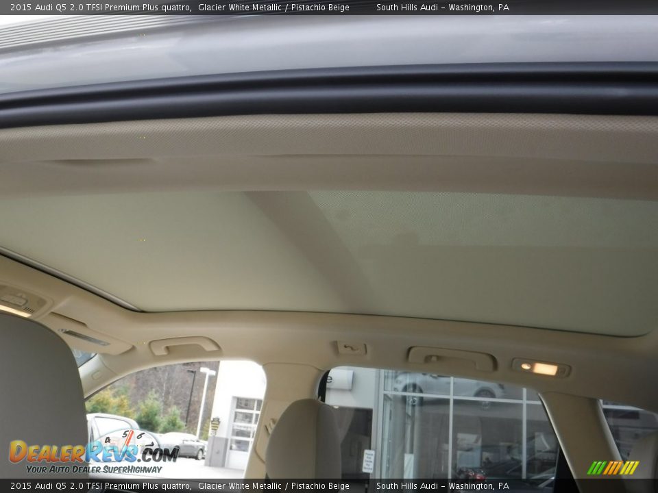 2015 Audi Q5 2.0 TFSI Premium Plus quattro Glacier White Metallic / Pistachio Beige Photo #19