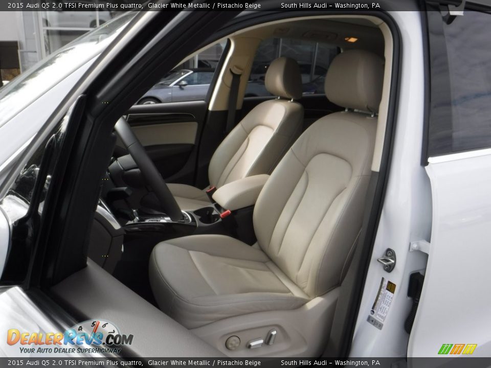 2015 Audi Q5 2.0 TFSI Premium Plus quattro Glacier White Metallic / Pistachio Beige Photo #20