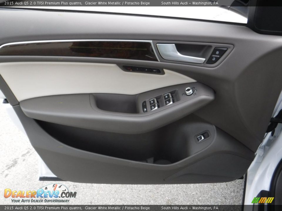 2015 Audi Q5 2.0 TFSI Premium Plus quattro Glacier White Metallic / Pistachio Beige Photo #22
