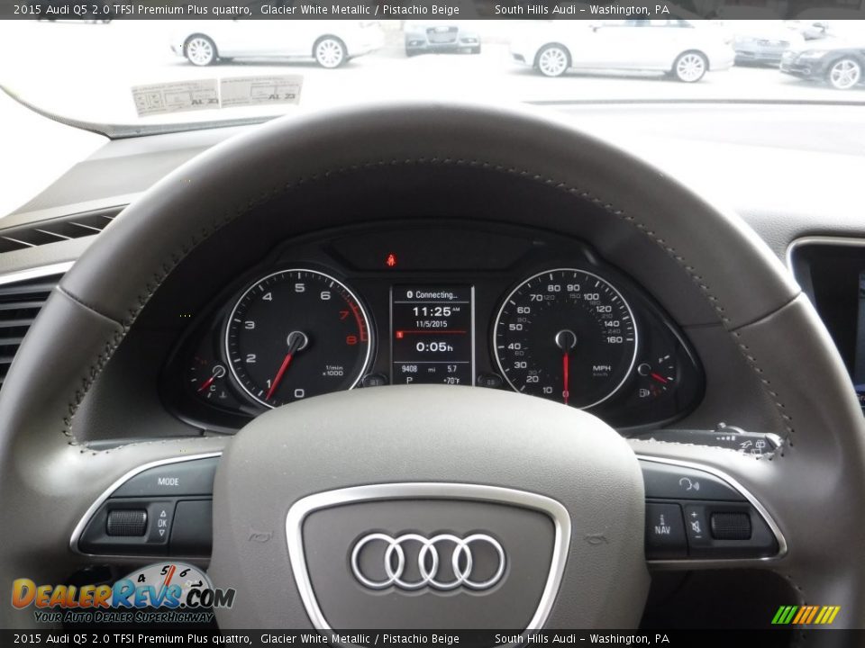 2015 Audi Q5 2.0 TFSI Premium Plus quattro Glacier White Metallic / Pistachio Beige Photo #29