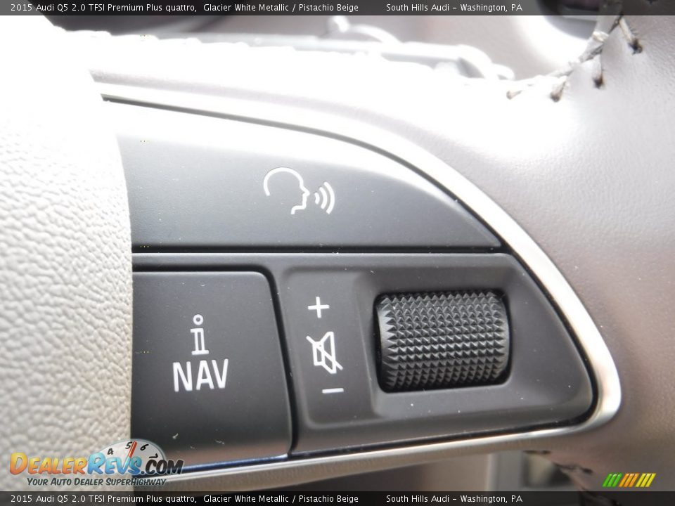 2015 Audi Q5 2.0 TFSI Premium Plus quattro Glacier White Metallic / Pistachio Beige Photo #30