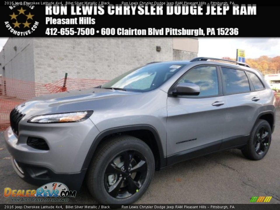 2016 Jeep Cherokee Latitude 4x4 Billet Silver Metallic / Black Photo #1