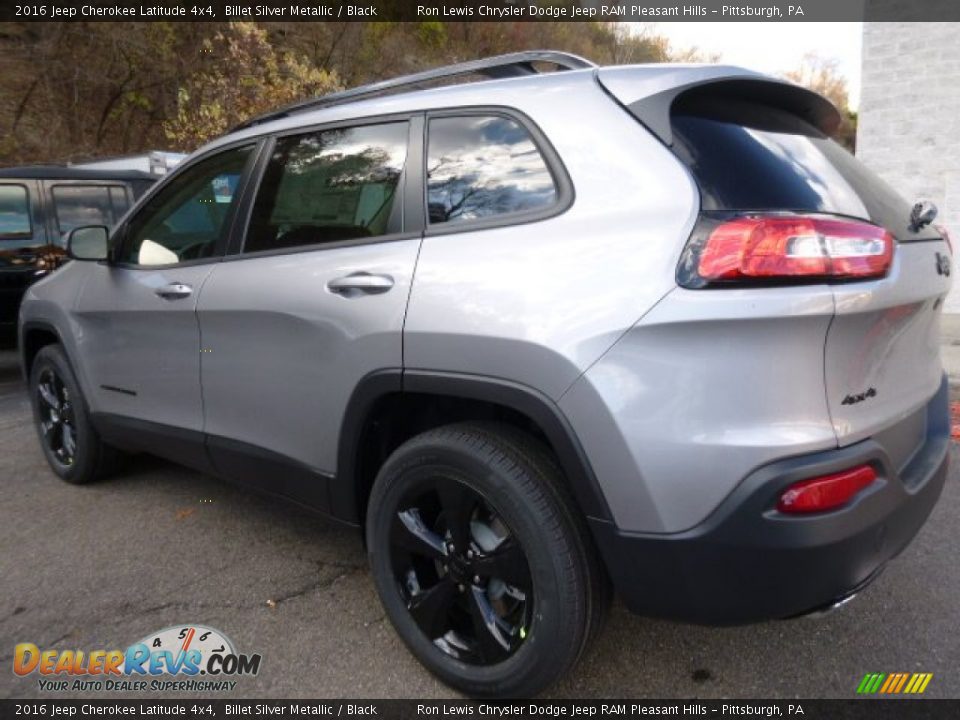 2016 Jeep Cherokee Latitude 4x4 Billet Silver Metallic / Black Photo #3