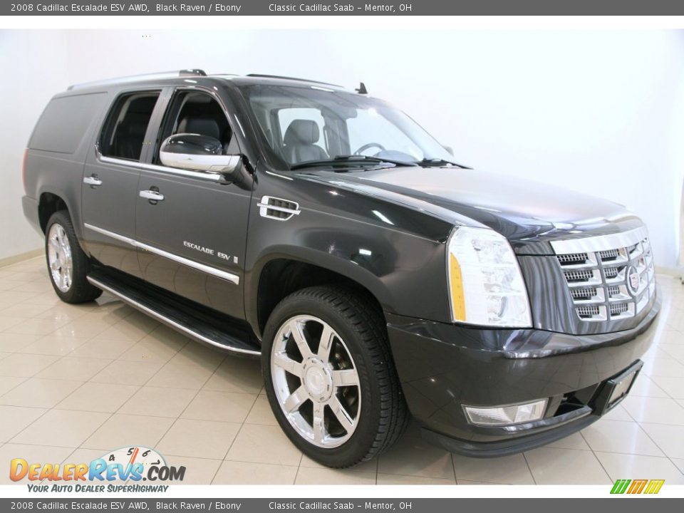 2008 Cadillac Escalade ESV AWD Black Raven / Ebony Photo #1