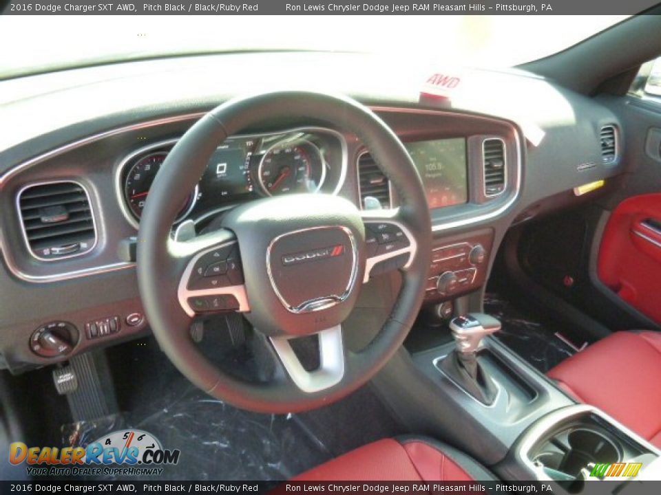 Dashboard of 2016 Dodge Charger SXT AWD Photo #12