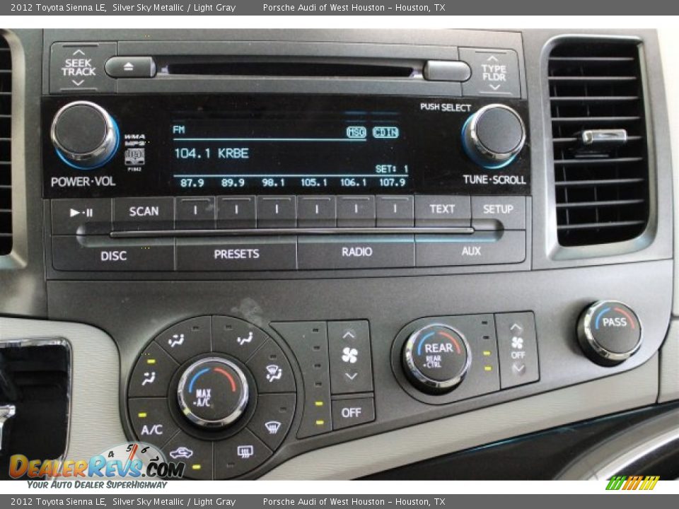 2012 Toyota Sienna LE Silver Sky Metallic / Light Gray Photo #19