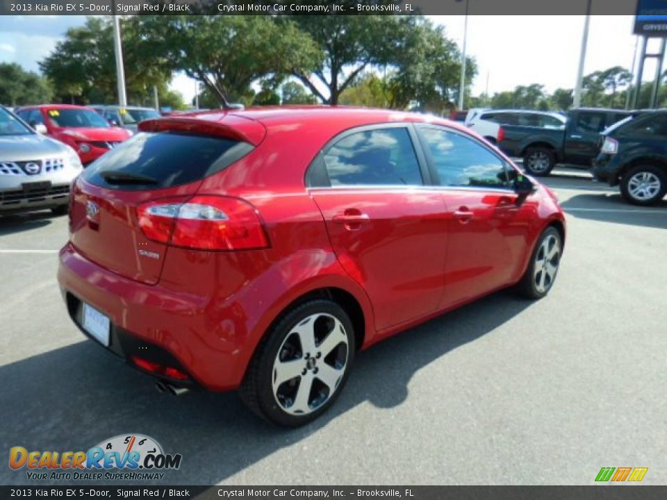 2013 Kia Rio EX 5-Door Signal Red / Black Photo #9