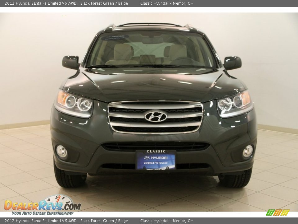 2012 Hyundai Santa Fe Limited V6 AWD Black Forest Green / Beige Photo #2