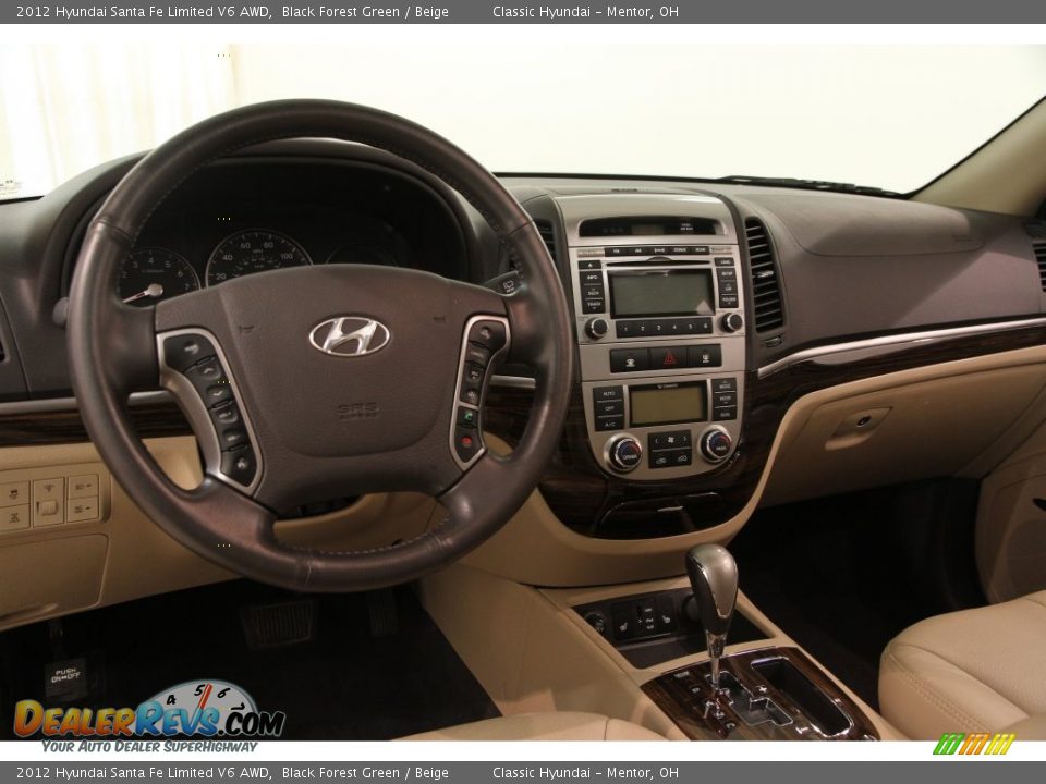 2012 Hyundai Santa Fe Limited V6 AWD Black Forest Green / Beige Photo #6