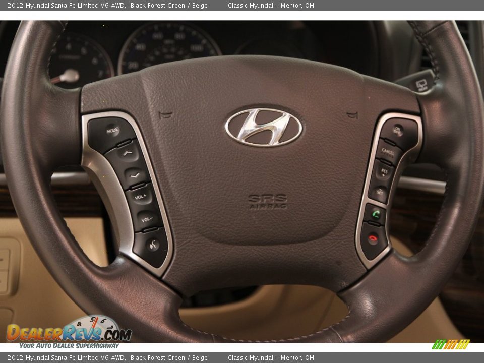2012 Hyundai Santa Fe Limited V6 AWD Black Forest Green / Beige Photo #7