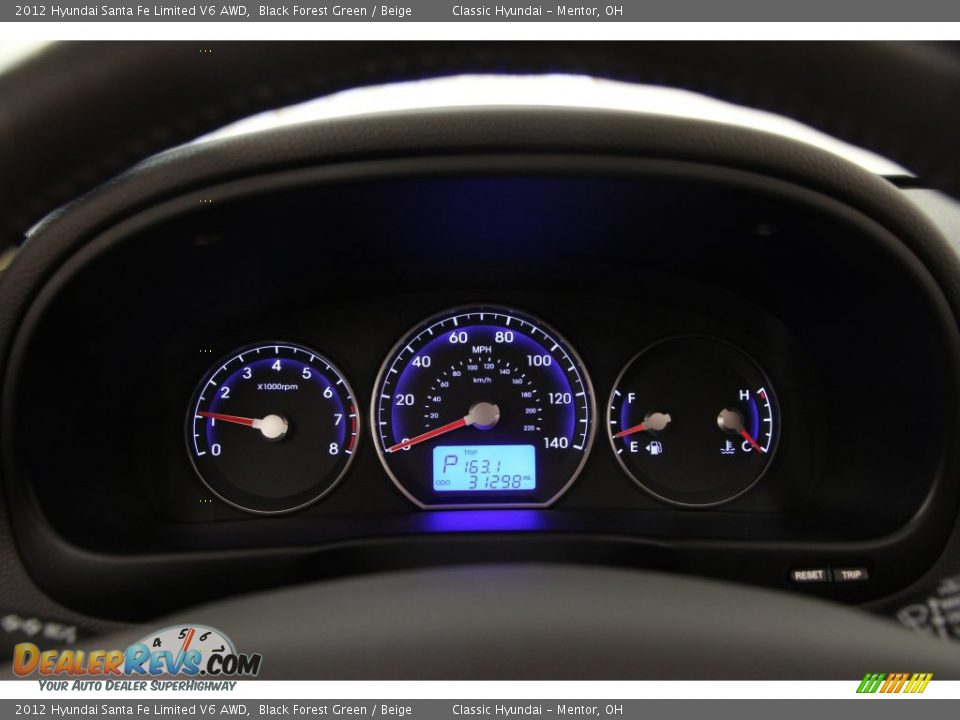 2012 Hyundai Santa Fe Limited V6 AWD Black Forest Green / Beige Photo #8