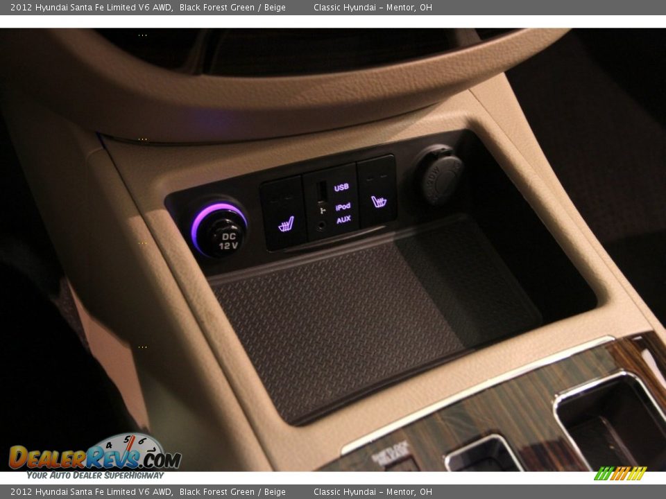 2012 Hyundai Santa Fe Limited V6 AWD Black Forest Green / Beige Photo #10